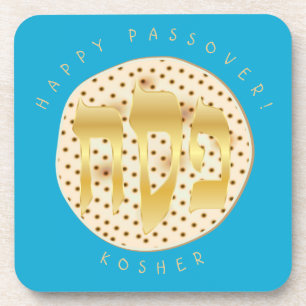 Passover Seder Kosher Pesach Matzah Beverage Coaster