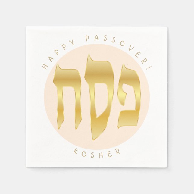 Passover Seder Kosher Pesach Symbols Napkins (Front)
