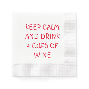 PASSOVER SEDER NAPKINS KEEP CALM AND DRINK 4 CUPS