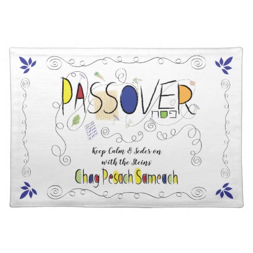 Passover Seder On Cloth Placemat