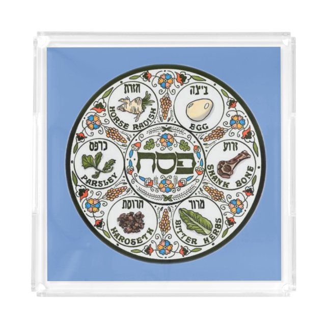  Passover Seder plate Acrylic Tray (Front)