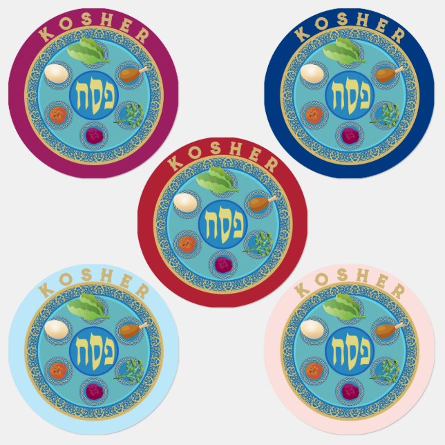 Passover Seder Plate Kosher Pesach Kids' Labels (Group)