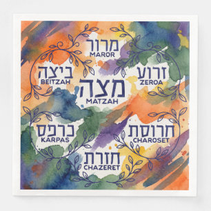 Passover Seder Plate Pesach Table Decor Paper Dinner Napkins