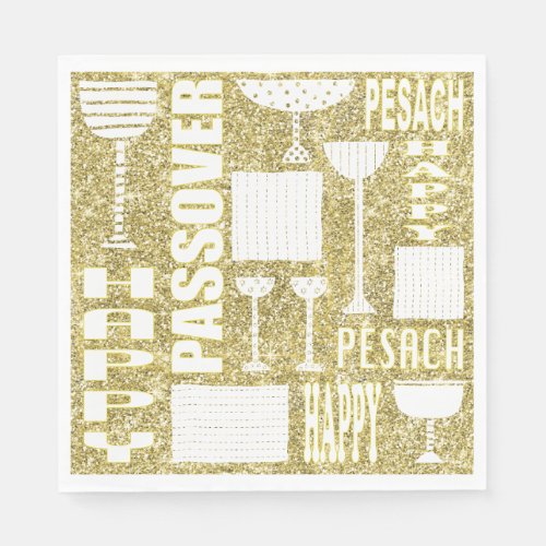 Passover Standard Napkins Passover Gold