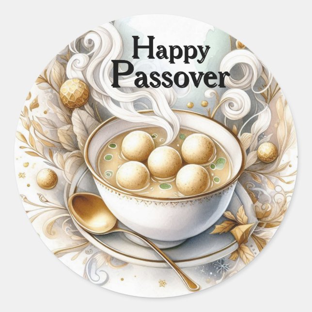 Passover Sticker Matzo Ball Soup (Front)