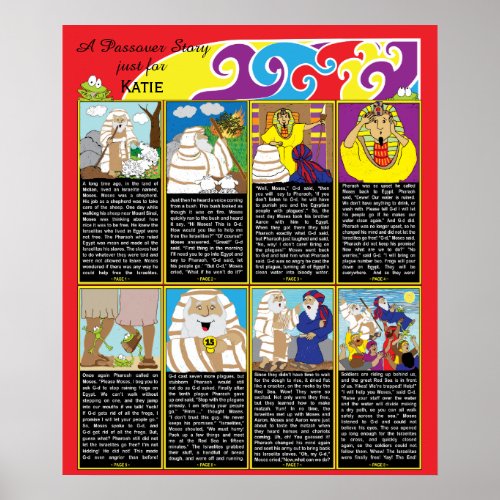 Passover Story Poster 20 x 24 Matte Finish