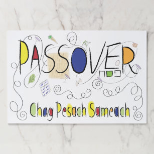 Passover Tearaway Placemat Pad/Chag Sameach"