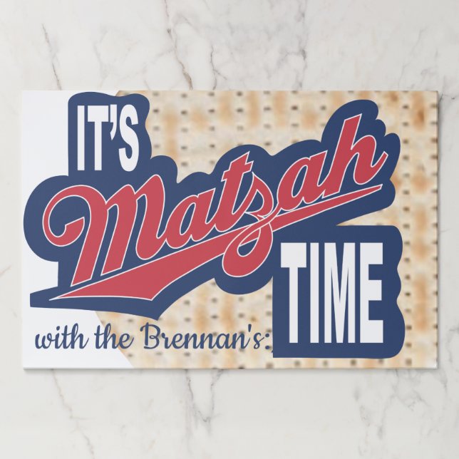 Passover Tearaway Placemat Pad/IT'S Matzah TIME (Front)