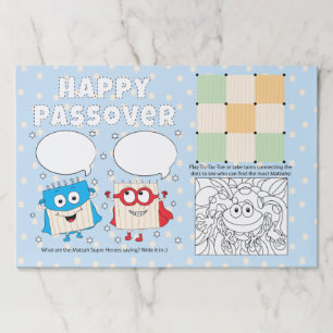 Passover Tearaway Placemat Pad/Passover Fun Sheets