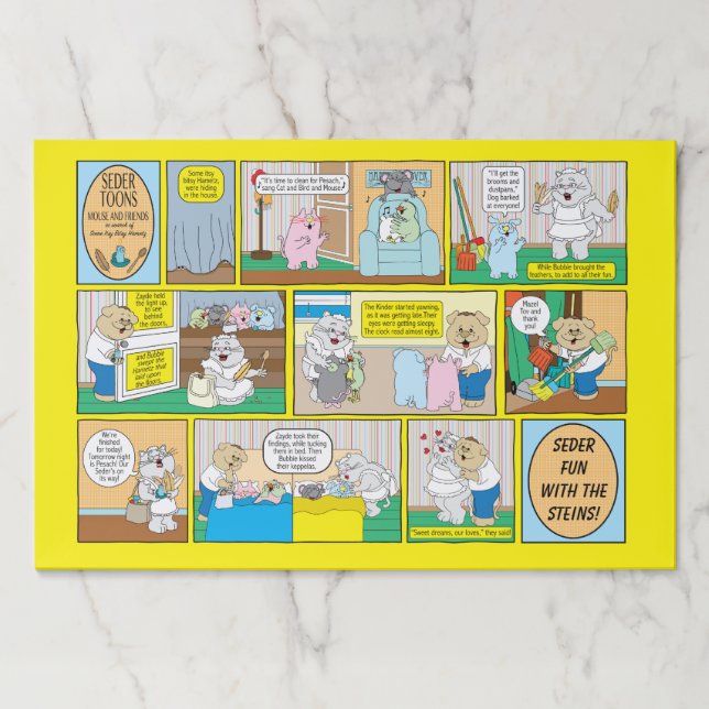 Passover Tearaway Placemat Pads Hametz Toons (Front)