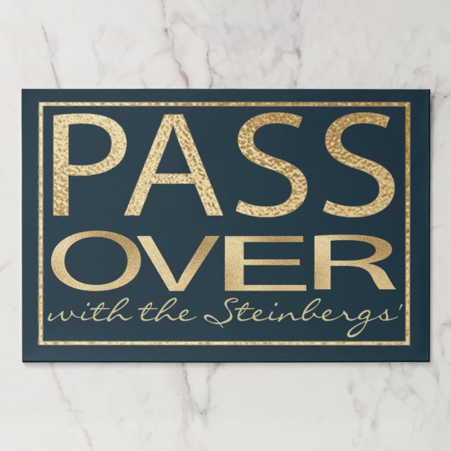 Passover Tearaway Placemat Passover Classic Gold (Front)