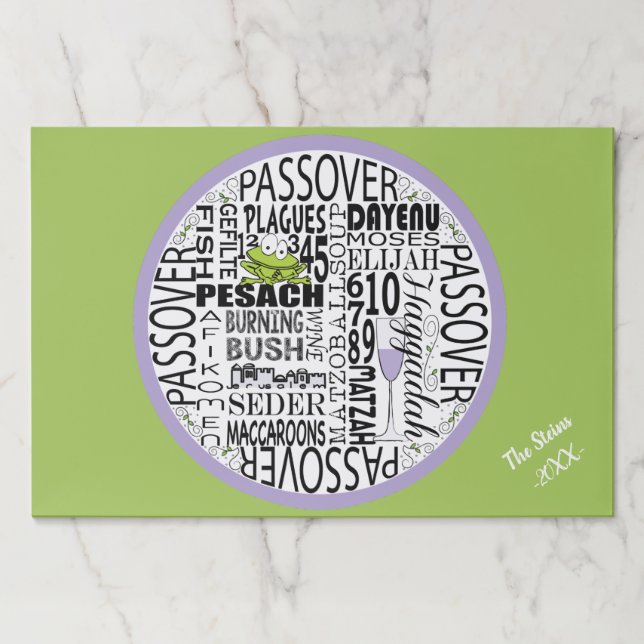 Passover Tearaway Placemat/Passover Means Paper Pl Pad (Front)