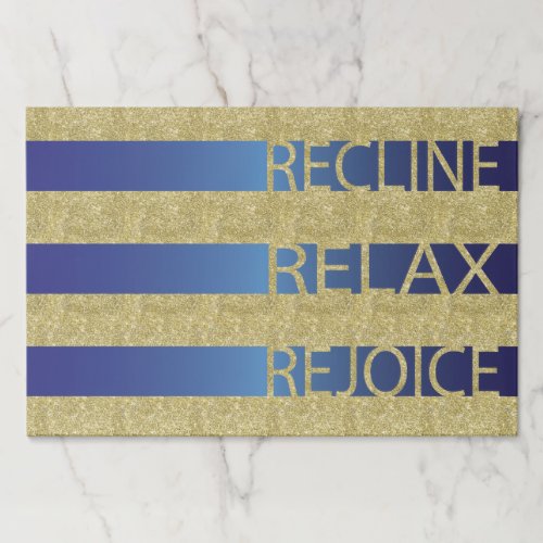 Passover Tearaway PlacematRecline Relax Rejoice Paper Pad