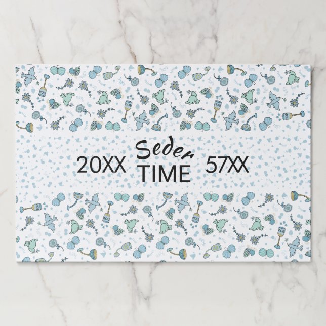 Passover Tearaway Placemat Whimsical Seder Time (Front)