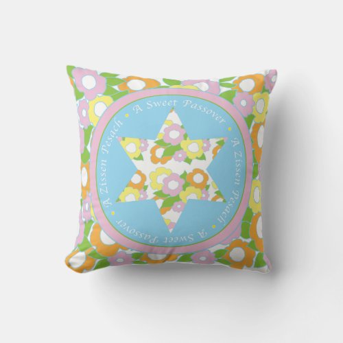 Passover Throw Pillow 16  Floral Sweet Passover