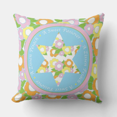 Passover Throw Pillow 20  Floral Sweet Passover