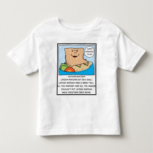 Passover Toddler Funny Seder Toon T-shirt (Front)