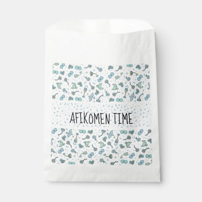 Passover Whimsical Seder Time Party Favor Bag (Front)