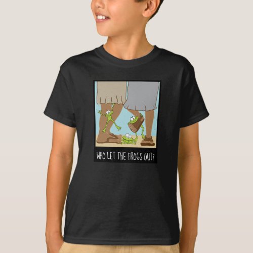 Passover Who let the frogs out Funny kids T_Shirt