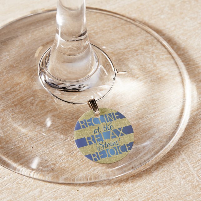 Passover Wine Charm Recline Relax Rejoice (In Situ)