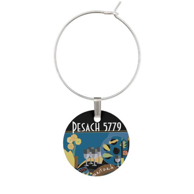 Passover Wine Charm The Seder Table (Front)