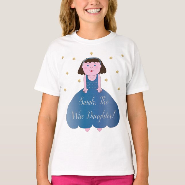 Passover "Wise Daughter"  Girls' Ruffle T-Shirt (Front)