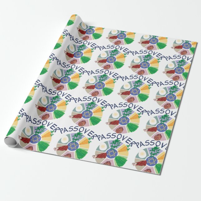 Passover Wrapping Paper (Unrolled)