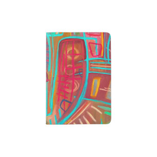 Passport Book - Abstract Primitive Painting Holder