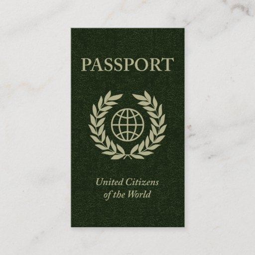 Customizable passport business card templates