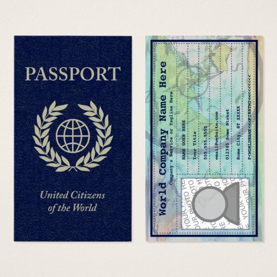 passport business card | Zazzle