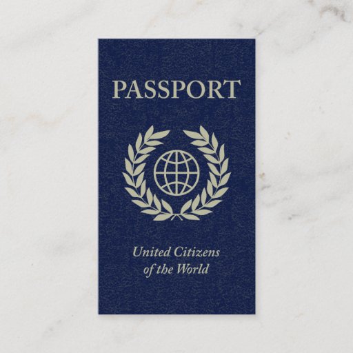 Customizable passport business card templates