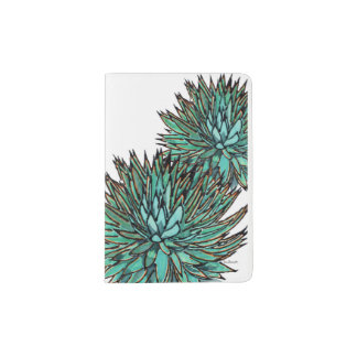 Passport Case - Spiky Green Agave