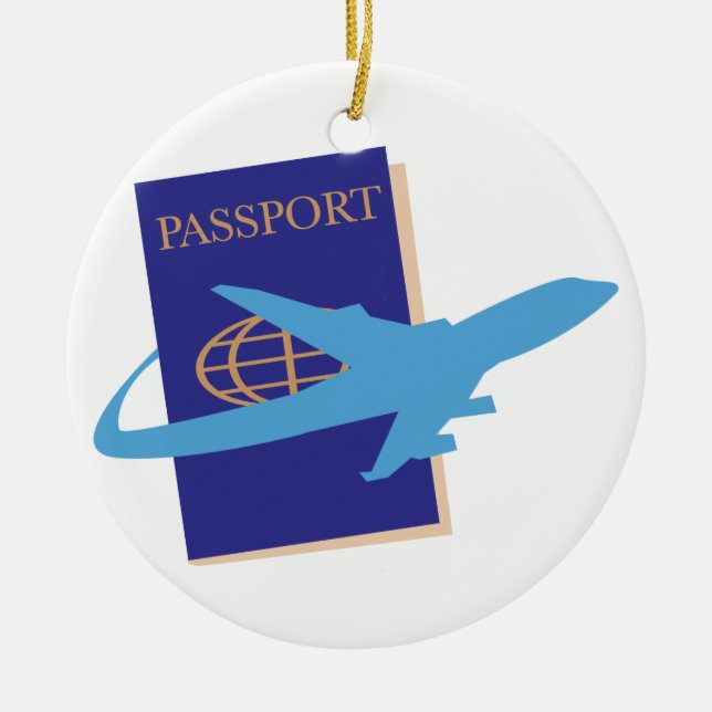 Passport Ceramic Ornament (Front)