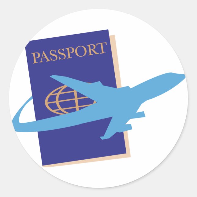 Passport Classic Round Sticker (Front)