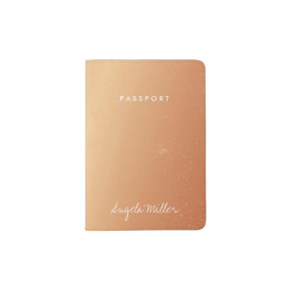 Passport - Copper Confetti Name Passport Holder