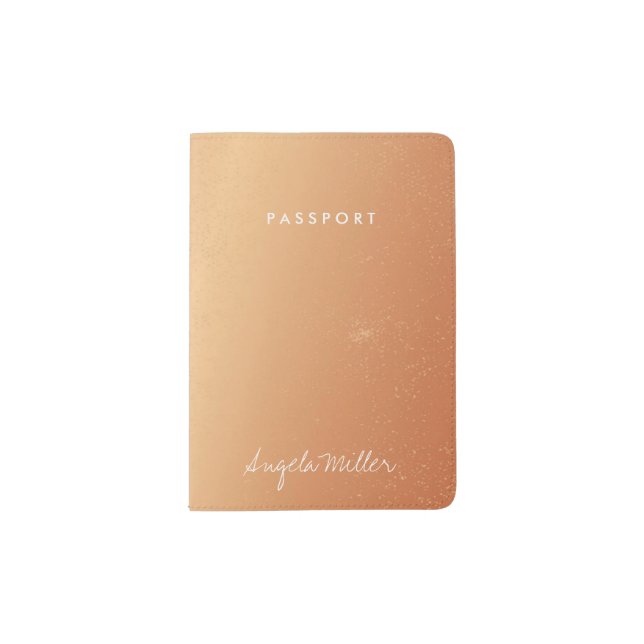 Passport - Copper Confetti Name Passport Holder (Front)