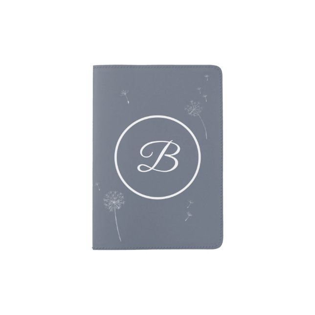Passport Cover | Dandelion (Charcoal) (Front)
