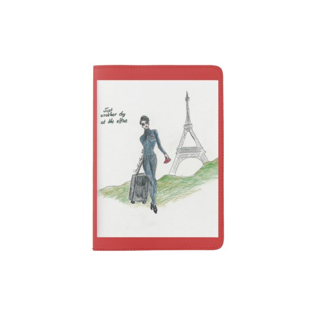 Passport cover. Flight attendant themed. Holder (Front)