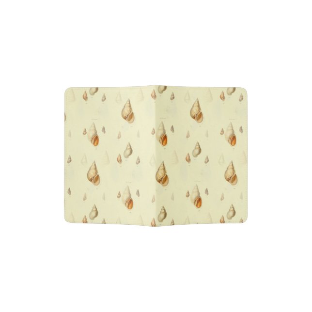 Passport cover shells, summer vacation beach (Opened)