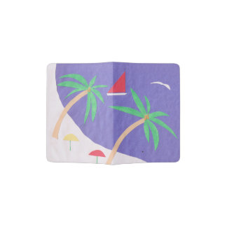 Passport Cover with Beach Scene
