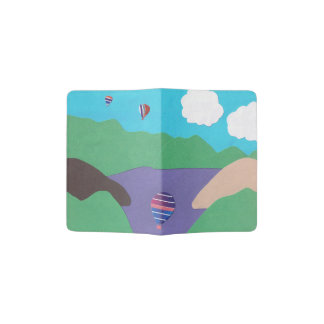 Passport Cover with Mountain and Lake Scene