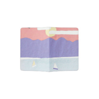 Passport Cover with Mountain Sunset Scene