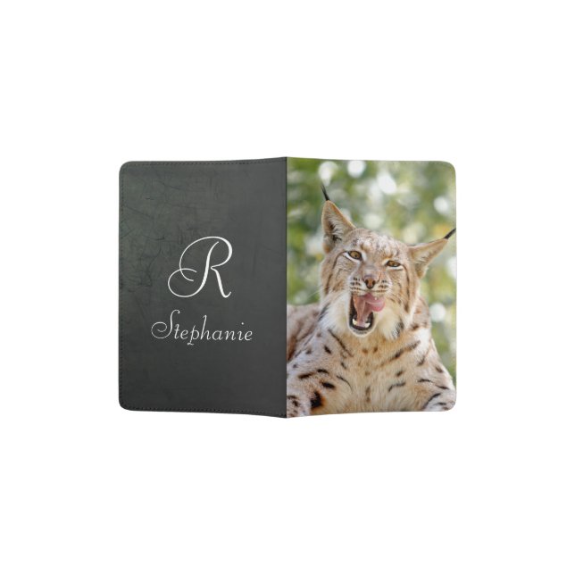 Passport Covers & Photo cat , lynx , animals. (Opened)