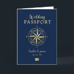 Passport Destination Compass Wedding Faux gold Invitation<br><div class="desc">Destination Wedding Passport Invitation faux Gold Foil ,  perfect for a destination wedding theme,  Travel Themed Wedding Invitation. To put the logo of any country or other changes please contact me.</div>