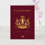 Passport Destination Wedding real Foil invitation