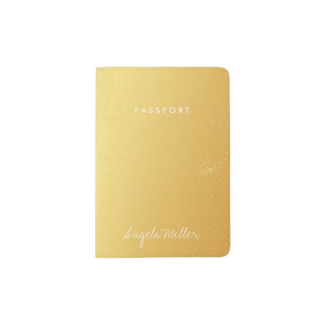 Passport - Gold Confetti Name Holder (Front)