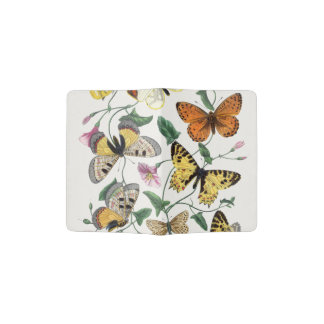 Passport Holder Butterfly Antique Illustration