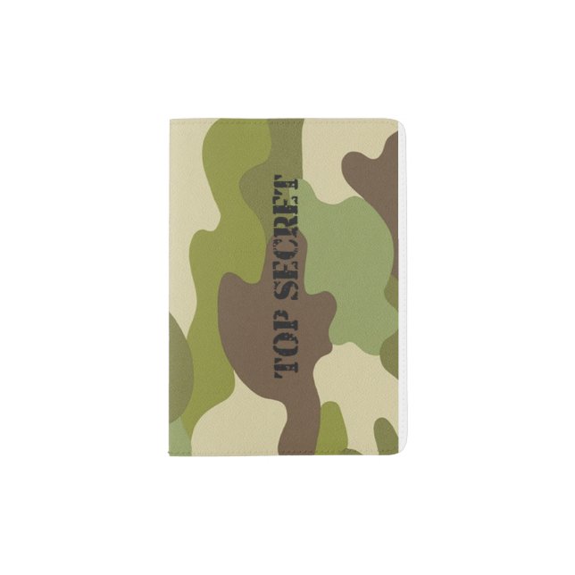 passport holder camouflage top secret (Front)