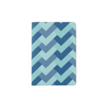 Passport Holder Check Check BIG Aqua and Blue