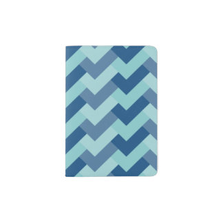Passport Holder Check Check BIG Aqua and Blue